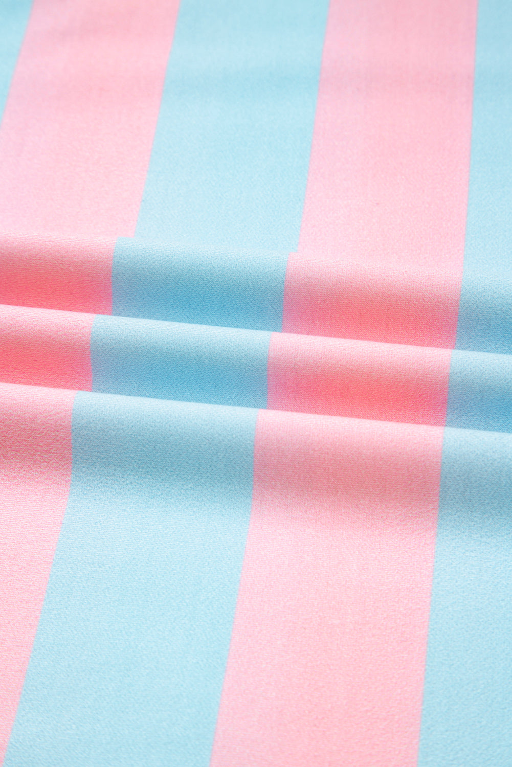 Sky Blue Stripe Drop Shoulder Crewneck Plus Size Sweatshirt