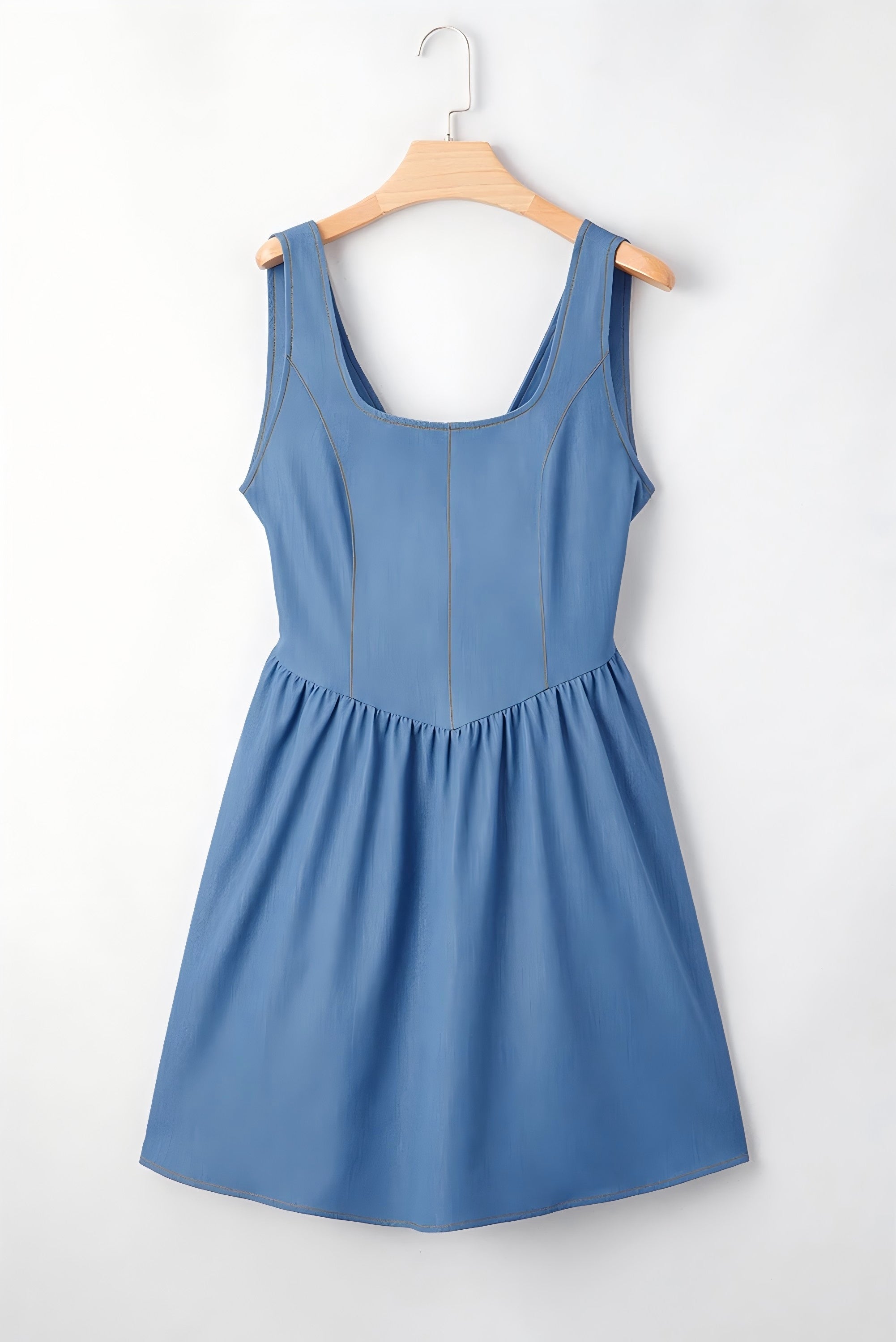 Myosotis Bowknot A-line Sleeveless Mini Dress