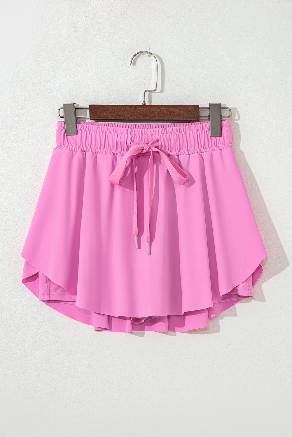 Bonbon Drawstring High Waist Lined Tennis Skorts