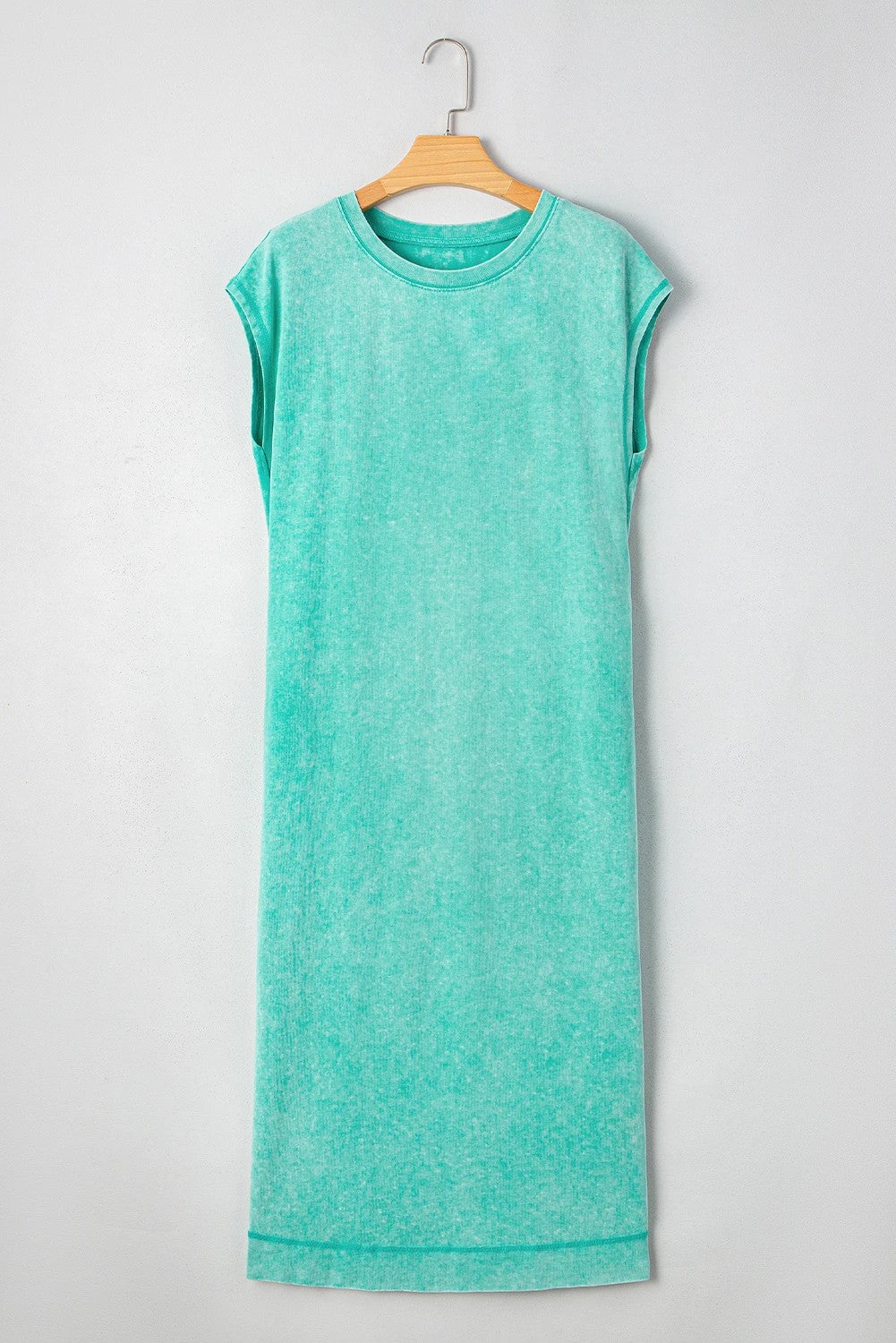 Clearly Aqua Mineral Wash Pocketed T-shirt Dres